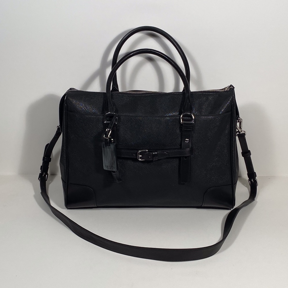 Tumi Leather Shoulder / Laptop Bag - Villa Lucca City
